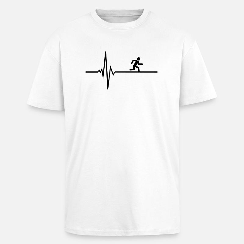 runner - Unisex Oversized Heavyweight T-shirt - white