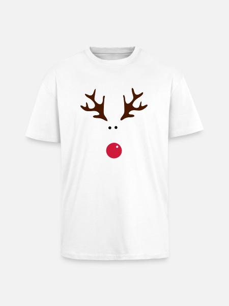 Rudolph - Unisex Oversized Heavyweight T-shirt - white