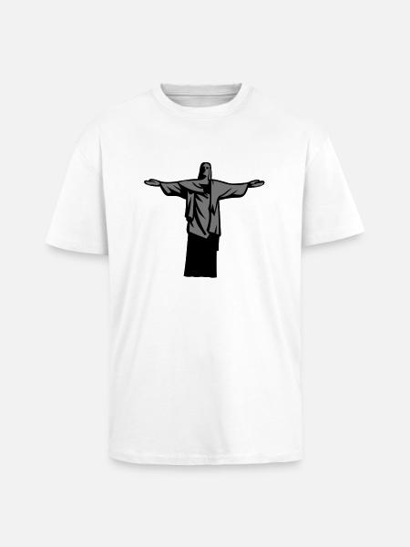 christ redeemer statue rio janeiro - Unisex Oversized Heavyweight T-shirt - white