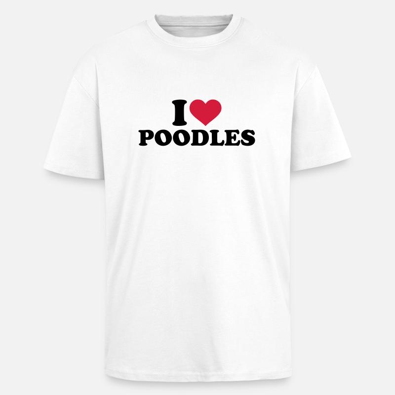 Pudel - Oversized Heavyweight Unisex T-Shirt - Weiß