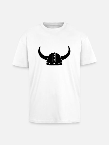Wikinger Helm Comik - Oversized Heavyweight Unisex T-Shirt - Weiß