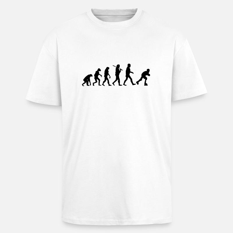 evolution rollerblades - Unisex Oversized Heavyweight T-shirt - white