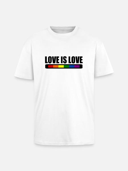 Love is love - Unisex oversized heavyweight t-shirt - hvid