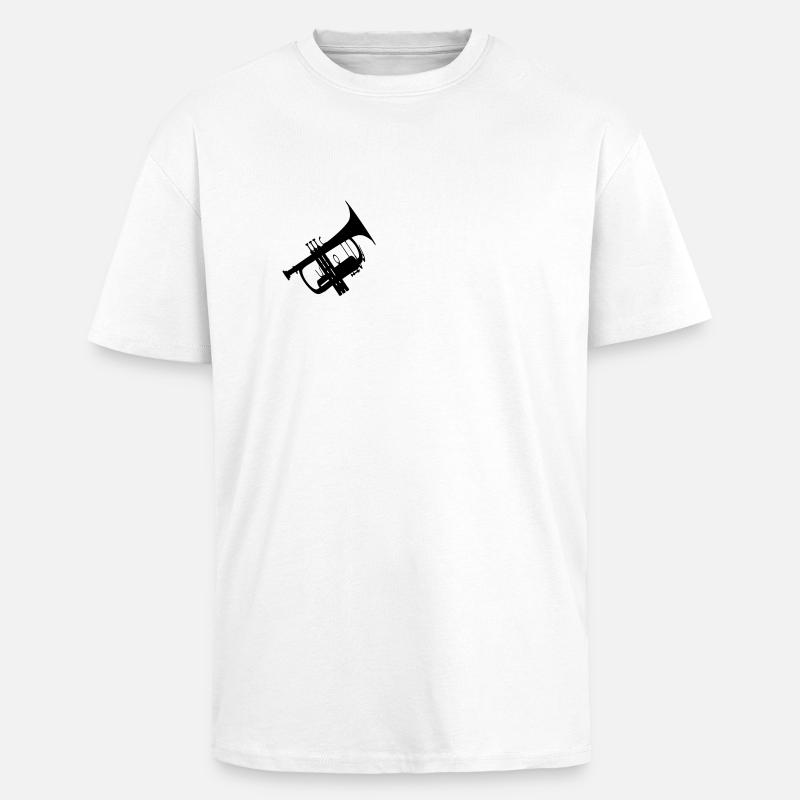Trompette - T-shirt unisexe oversize épais - blanc