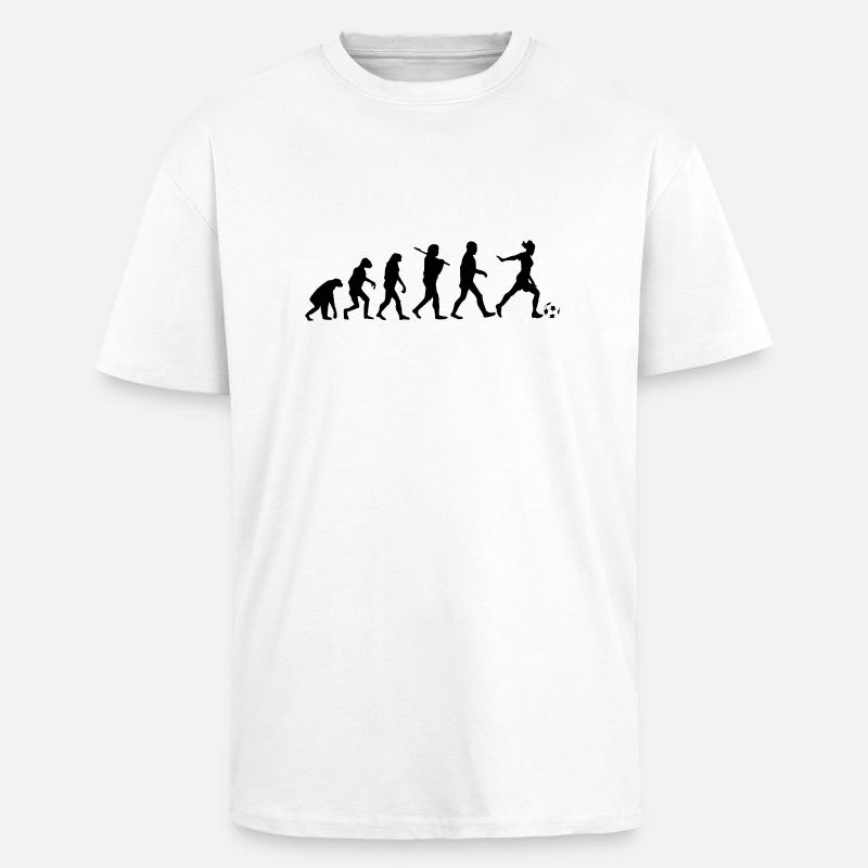 evolution foot - T-shirt unisexe oversize épais - blanc