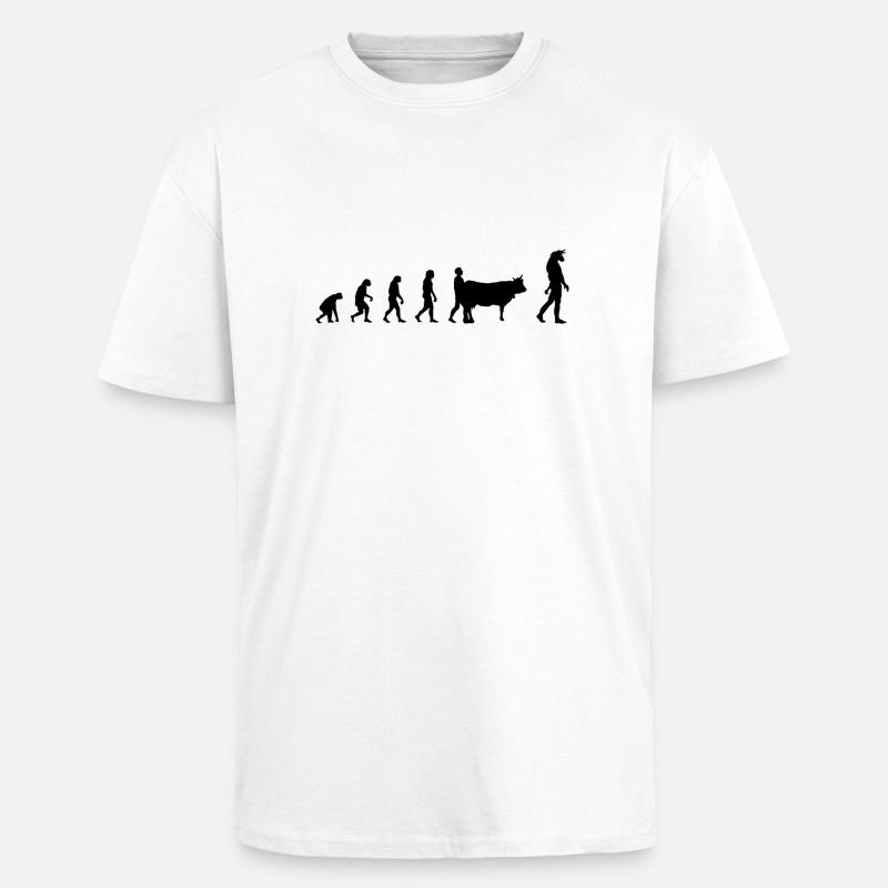 Evolution Mythologie - Oversized Heavyweight Unisex T-Shirt - Weiß