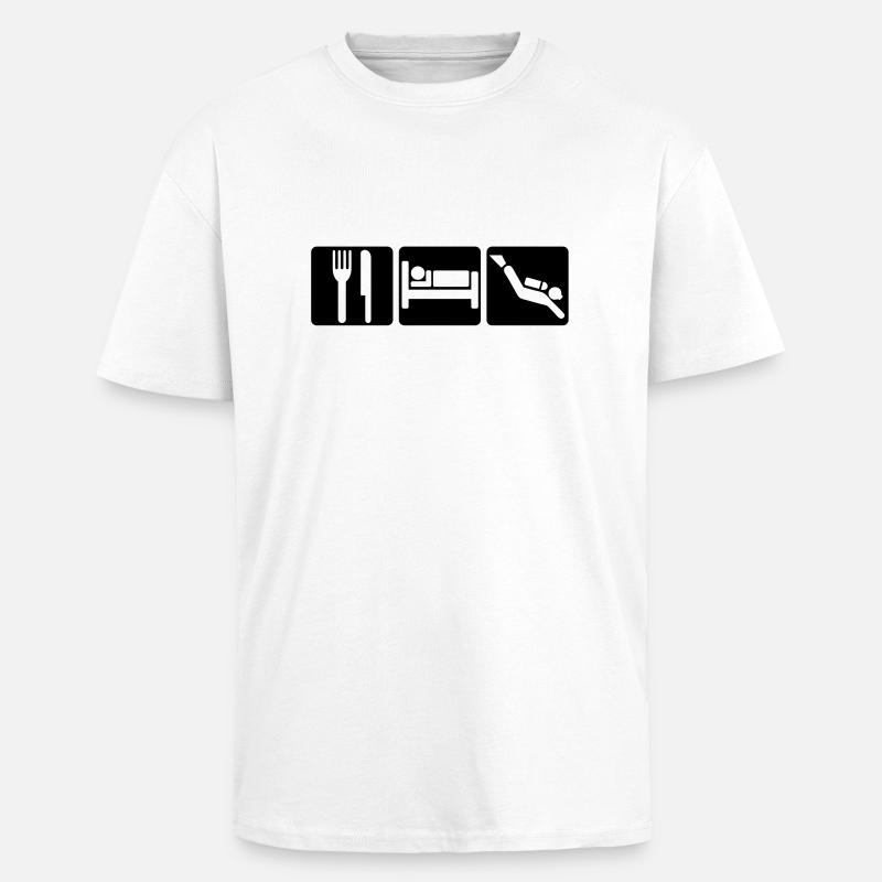 EAT SLEEP DIVE 2 - Oversized Heavyweight Unisex T-Shirt - Weiß