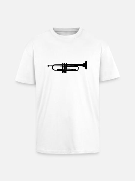 Trompete - Trumpet - Unisex Oversized Heavyweight T-shirt - white