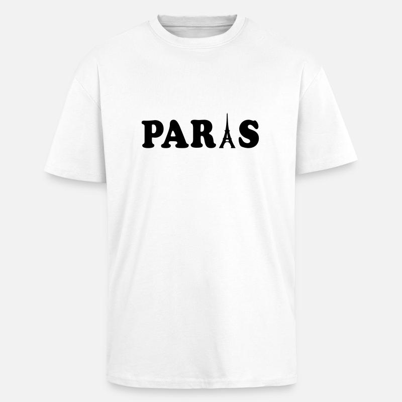 paris Tour Eiffel - T-shirt unisexe oversize épais - blanc