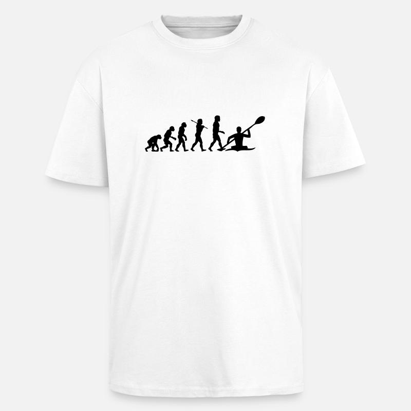 Kayaking - Kayak Evolution - T-shirt unisexe oversize épais - blanc