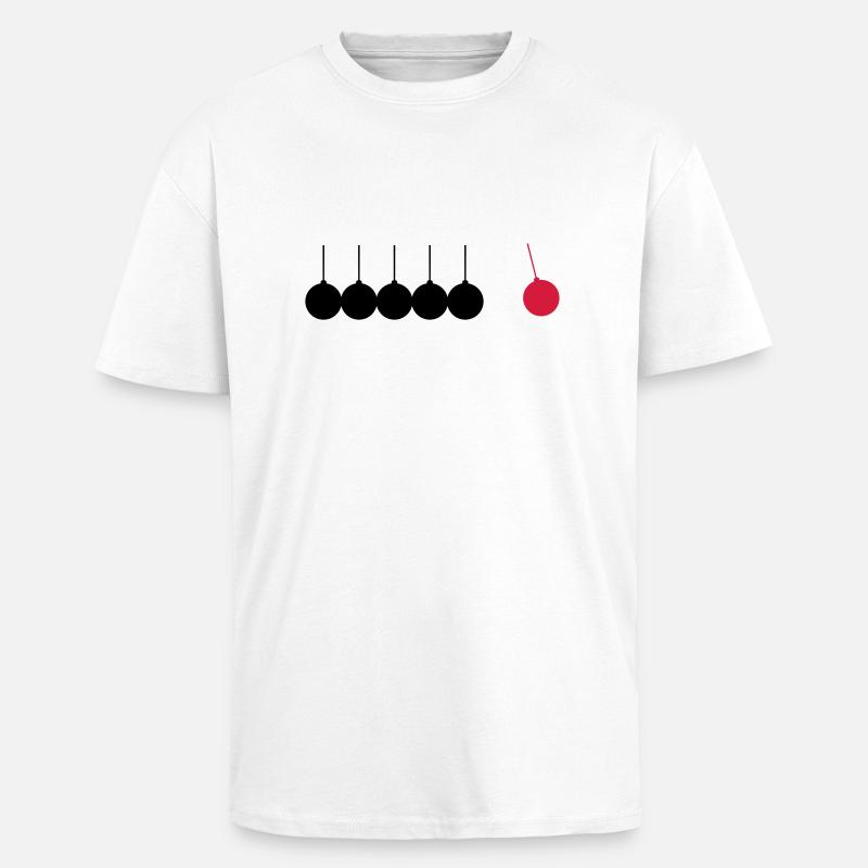 Physics, Pendulum - T-shirt unisexe oversize épais - blanc