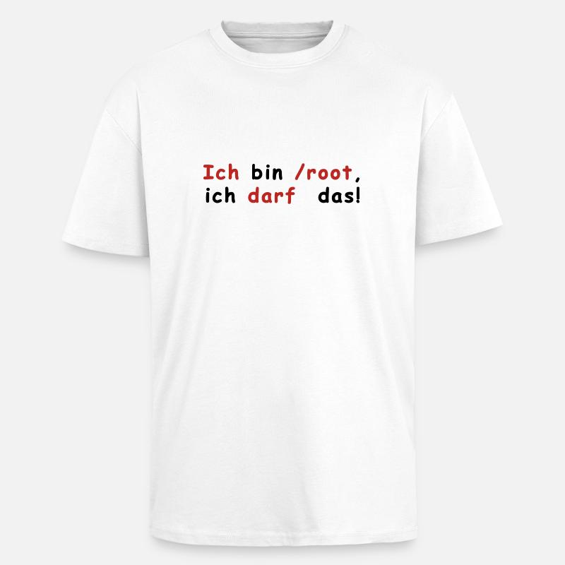 Root Linux - Oversized Heavyweight Unisex T-Shirt - Weiß