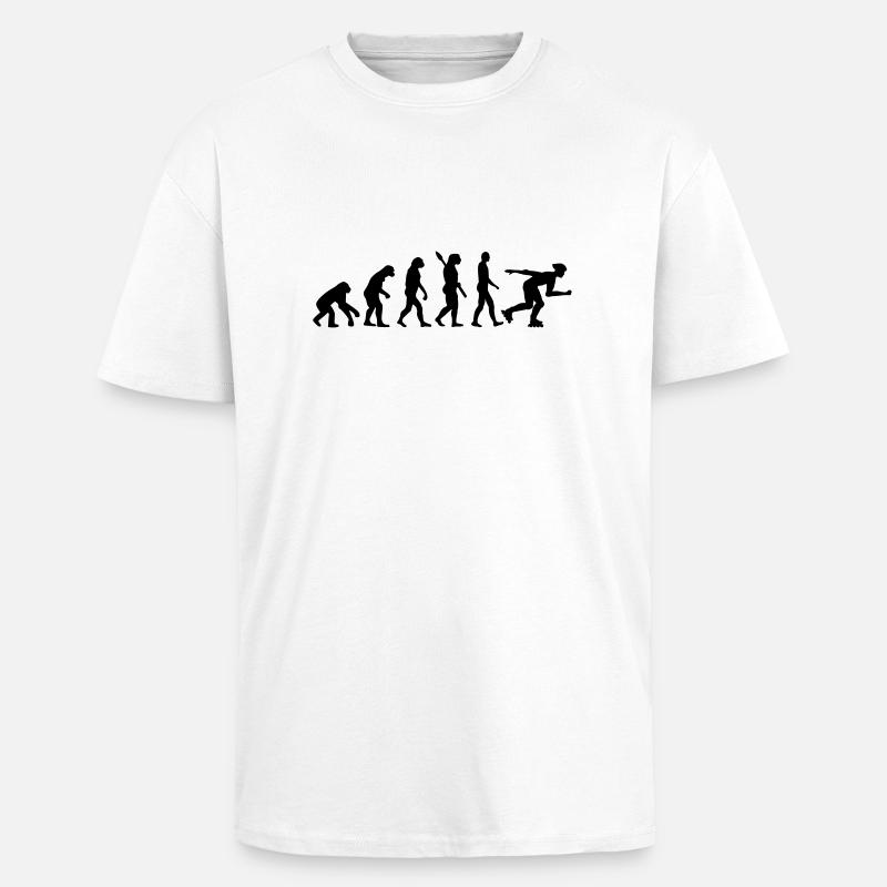 Evolution Inline Skating - Oversized Heavyweight Unisex T-Shirt - Weiß