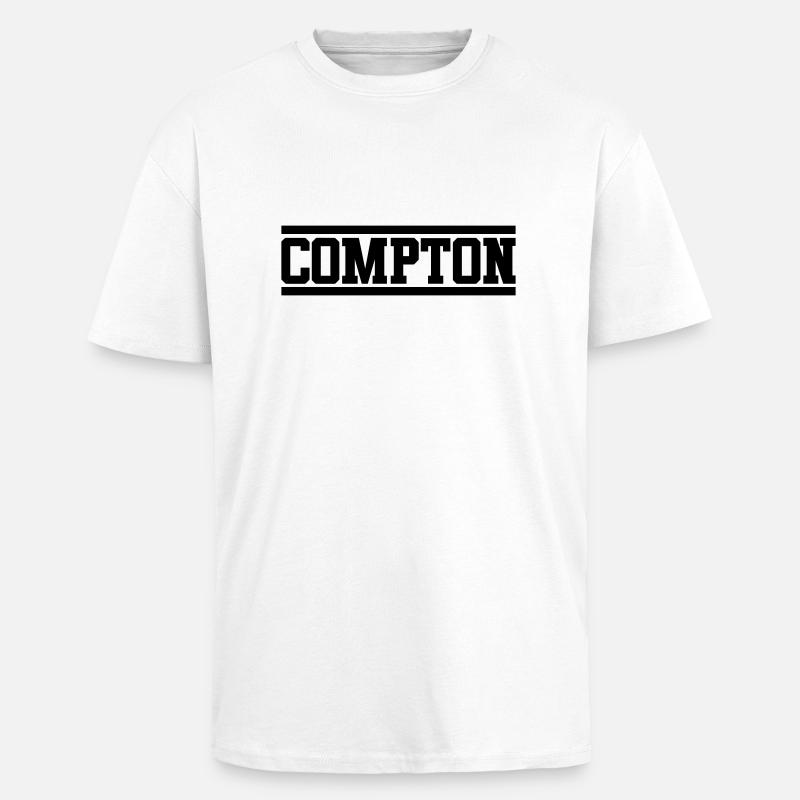 compton - Unisex Oversized Heavyweight T-shirt - white