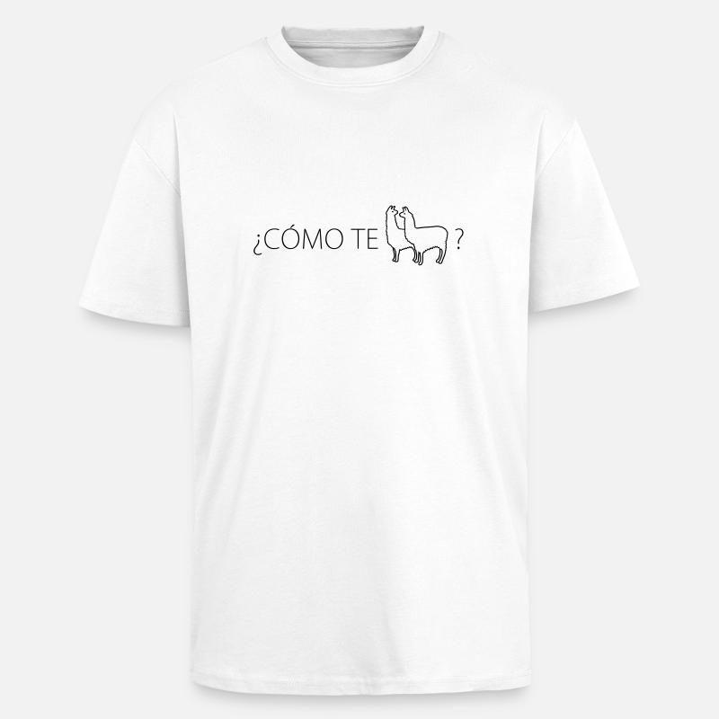 ¿COMO TE LLAMAS? - Oversized Heavyweight Unisex T-Shirt - Weiß