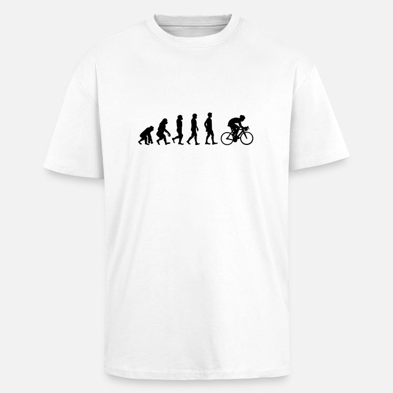 vélo évolution - T-shirt unisexe oversize épais - blanc