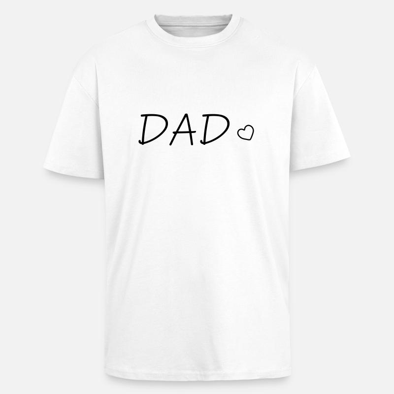 dad - Oversized Heavyweight Unisex T-Shirt - Weiß