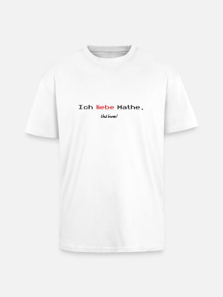 Mathe Ironie Shirt - Oversized Heavyweight Unisex T-Shirt - Weiß