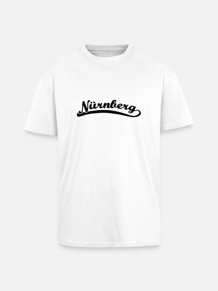 Nuremberg font Retro - Unisex Oversized Heavyweight T-shirt - white