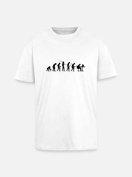 Evolution - T-shirt unisexe oversize épais - blanc