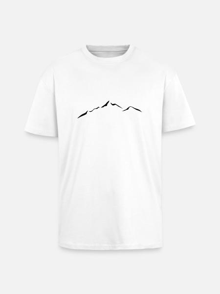 berge4a - Oversized Heavyweight Unisex T-Shirt - Weiß
