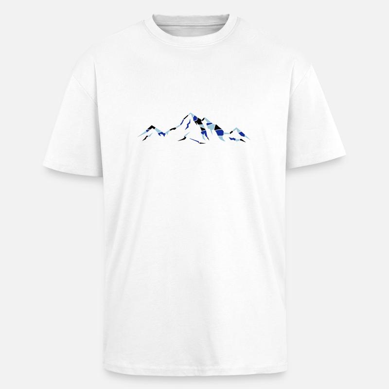 berge_02 - Oversized Heavyweight Unisex T-Shirt - Weiß