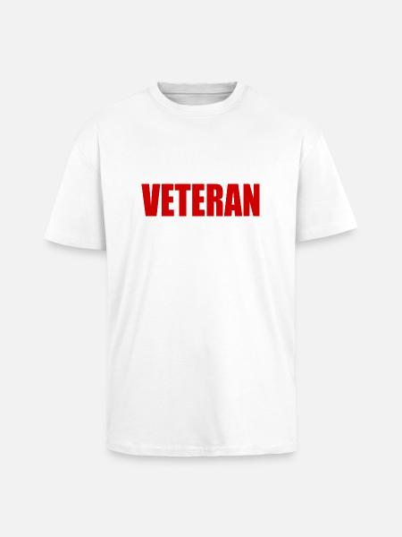 VETERAN - Oversized Heavyweight Unisex T-Shirt - Weiß