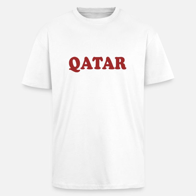 Qatar - Oversized Heavyweight Unisex T-Shirt - Weiß