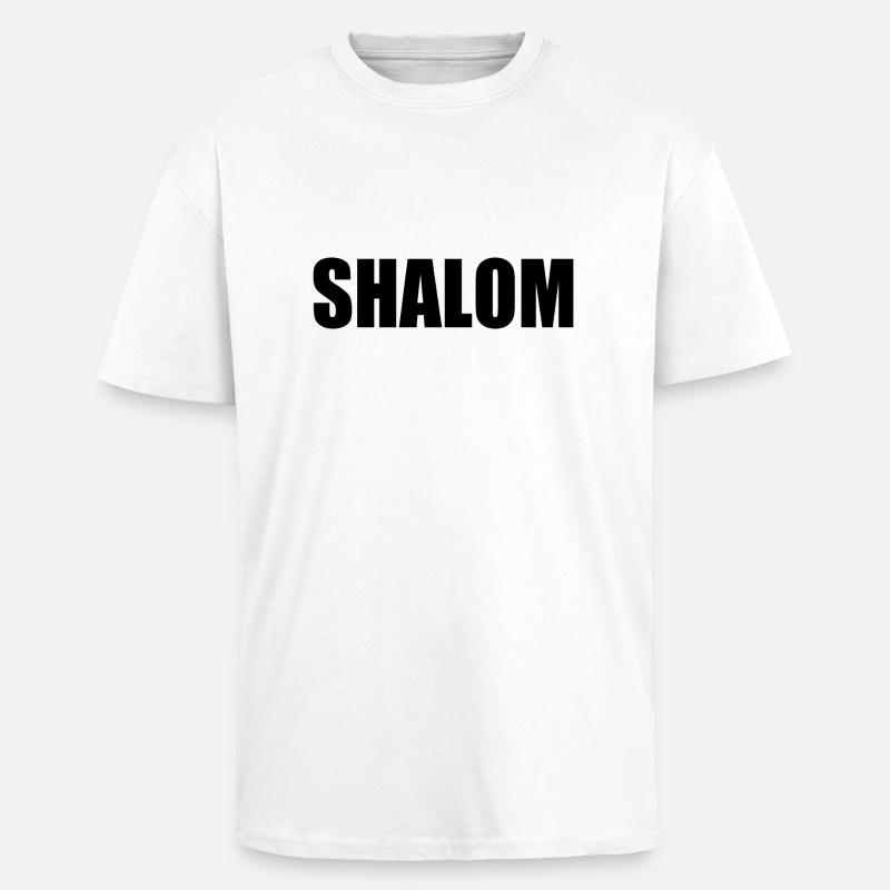 Shalom - Oversized Heavyweight Unisex T-Shirt - Weiß