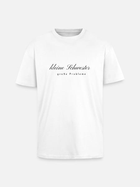 little sister - Unisex Oversized Heavyweight T-shirt - white