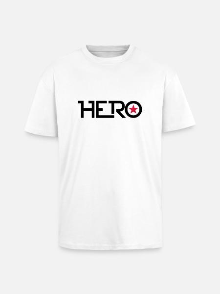 hero - Oversized Heavyweight Unisex T-Shirt - Weiß