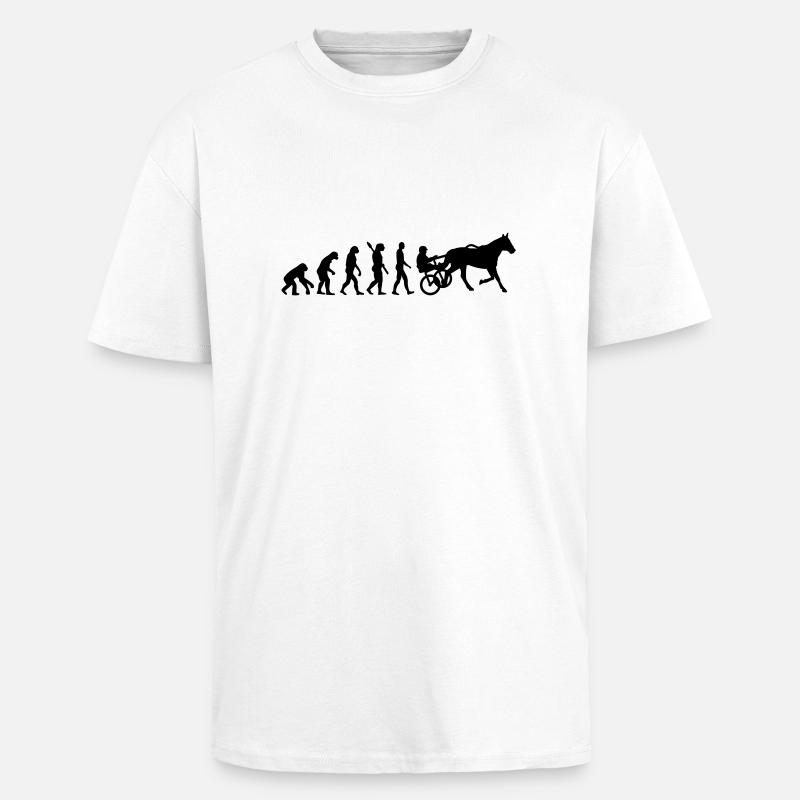 Evolution harness trotting race - Unisex Oversized Heavyweight T-shirt - white