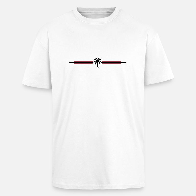 Palm Tree Icon - Unisex Oversized Heavyweight T-shirt - white