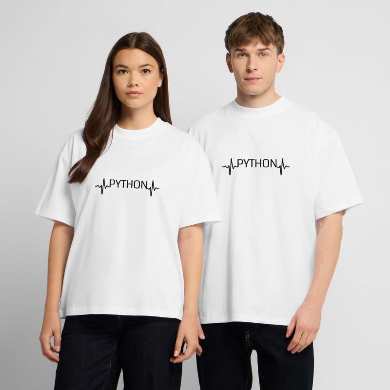 Herzschlag-Python Oversized Heavyweight Unisex T-Shirt