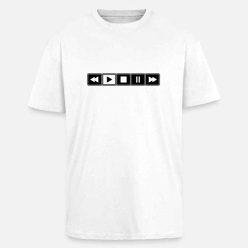 Music player - Unisex Oversized Heavyweight T-shirt - white