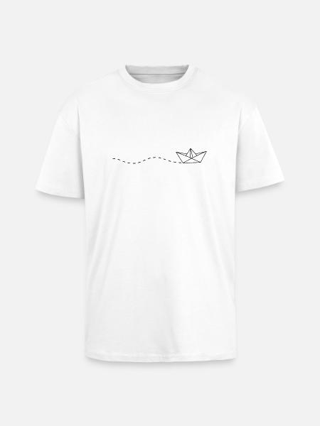 Papierschiffchen - Oversized Heavyweight Unisex T-Shirt - Weiß