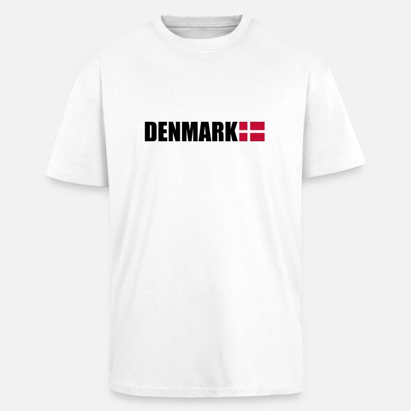 Dänemark - Oversized Heavyweight Unisex T-Shirt - Weiß