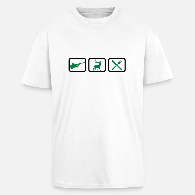 jagd - Oversized Heavyweight Unisex T-Shirt - Weiß
