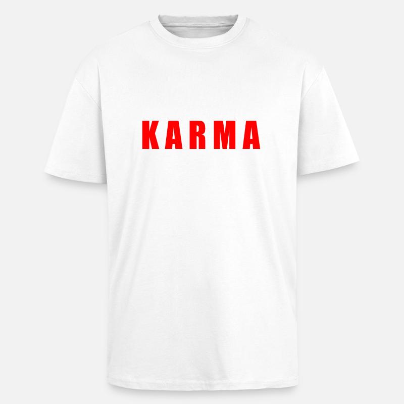 Karma - Oversized Heavyweight Unisex T-Shirt - Weiß