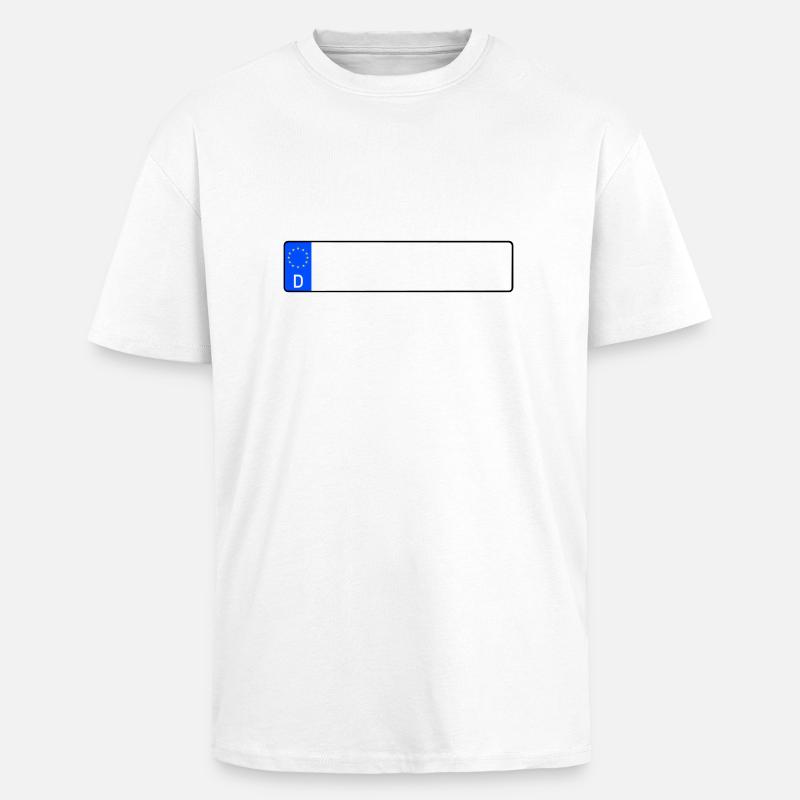 Autokennzeichen - Oversized Heavyweight Unisex T-Shirt - Weiß
