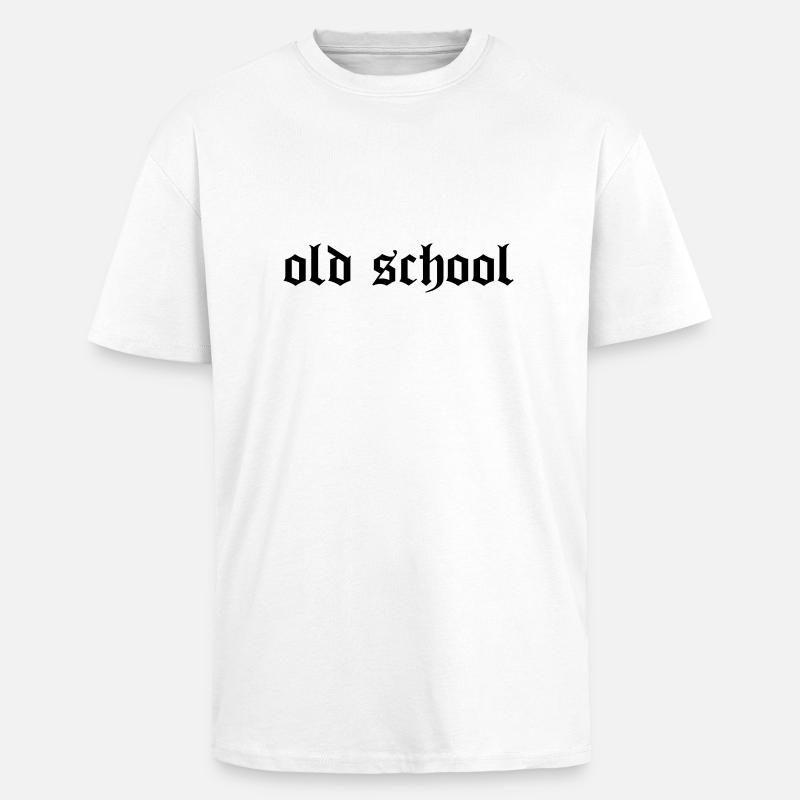 "Old School" - Oversized Heavyweight Unisex T-Shirt - Weiß