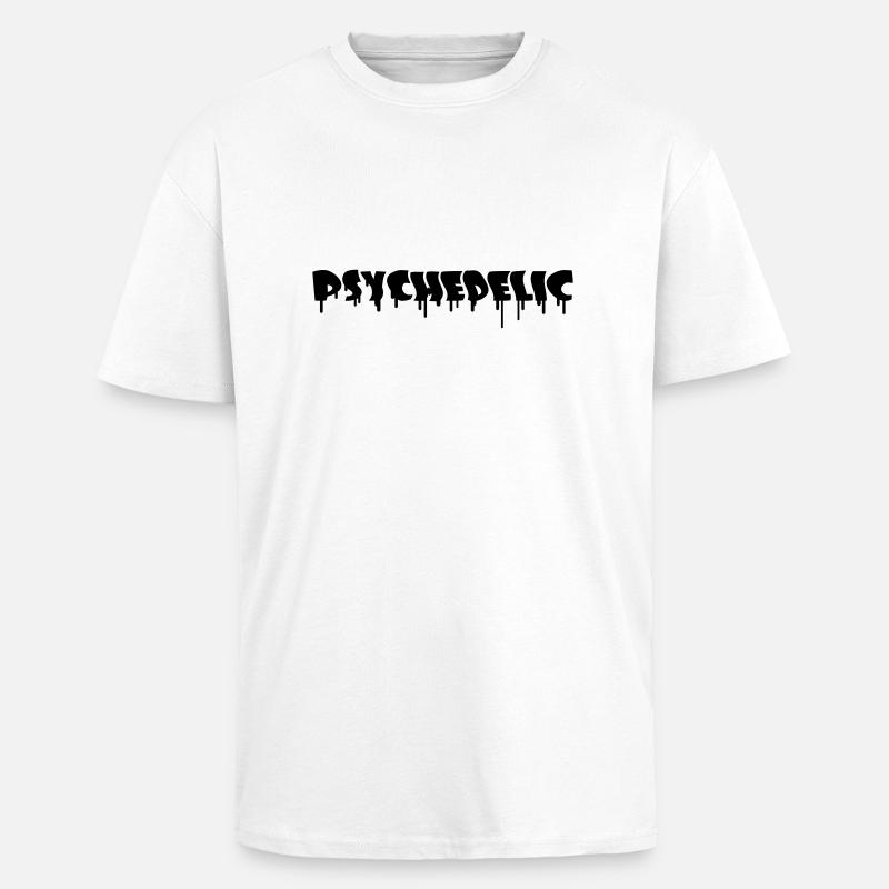 Psychedelic Graffiti - Unisex Oversized Heavyweight T-shirt - white