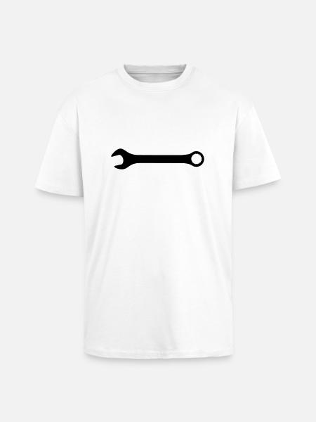 Schraubenschlüssel - Oversized Heavyweight Unisex T-Shirt - Weiß