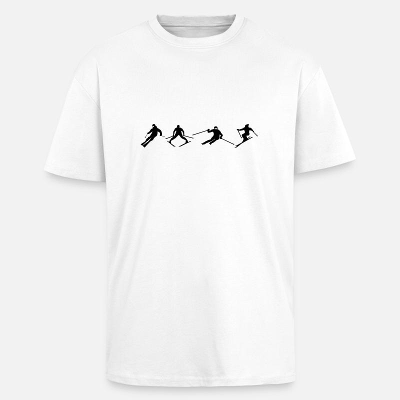 Skifahrer - Oversized Heavyweight Unisex T-Shirt - Weiß