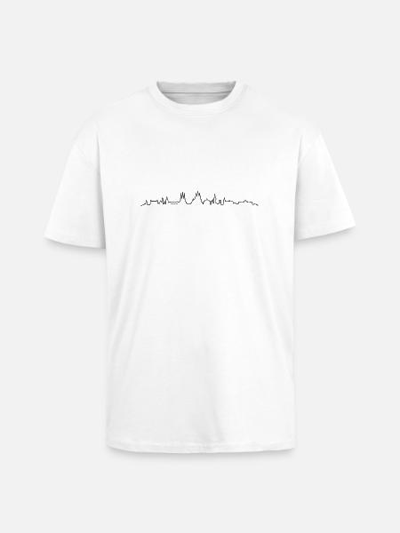 Skyline - Erfurt - Oversized Heavyweight Unisex T-Shirt - Weiß