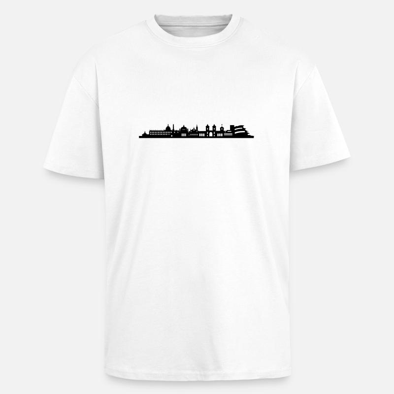 Skyline Potsdam lang - Oversized Heavyweight Unisex T-Shirt - Weiß