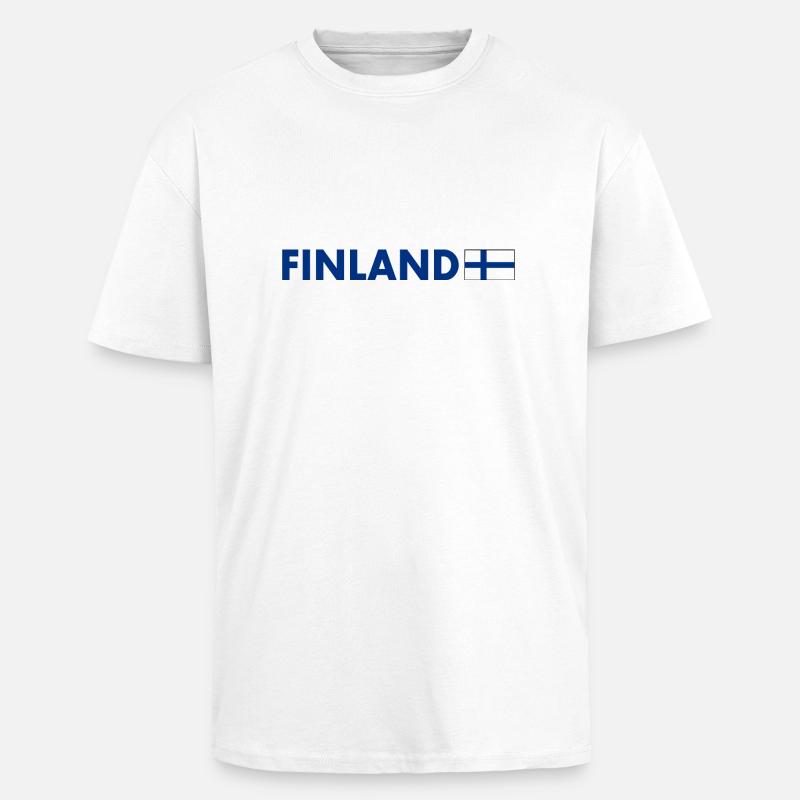 Finnland - Oversized Heavyweight Unisex T-Shirt - Weiß