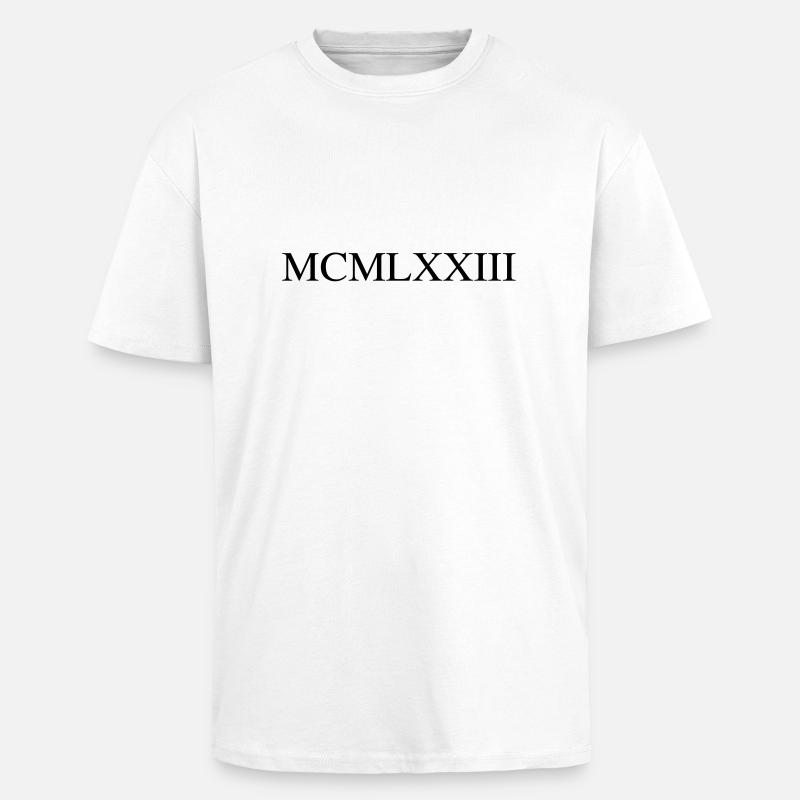 1973 - T-shirt unisexe oversize épais - blanc