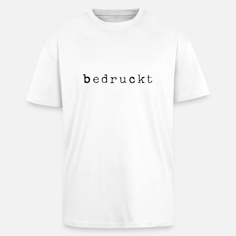 imprimé noir - T-shirt unisexe oversize épais - blanc