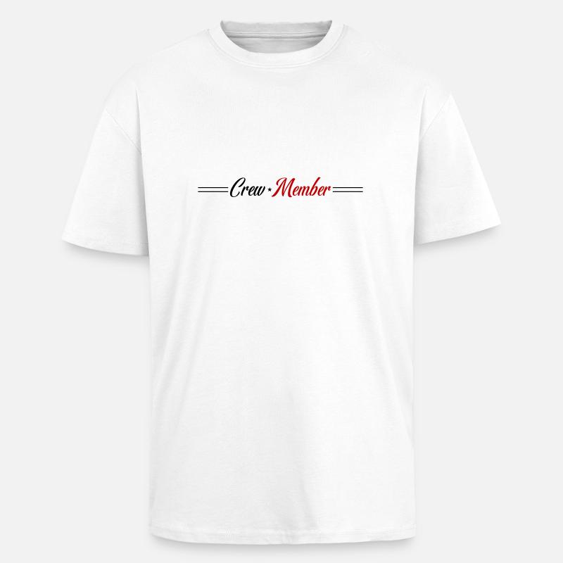 Membre d’équipage - T-shirt unisexe oversize épais - blanc